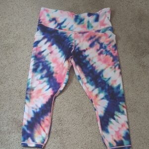 Athleta Elation Powervita Tie Dye 7/8 Leggings 1X